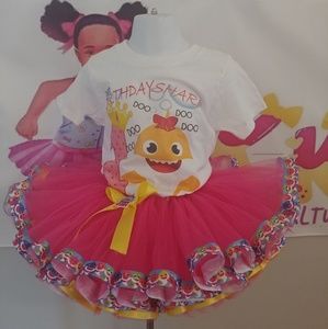 Baby shark ribbon tutu